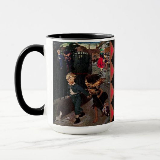 Monat April Jesse Wilcox Smith Boy and Girl Tasse (Links)