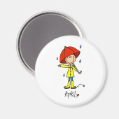 Monat April Magnet (Vorderseite/Rückseite)
