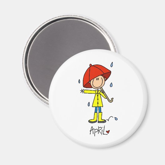 Monat April Magnet (Vorderseite/Rückseite)