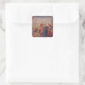 Monat April Quadratischer Aufkleber (Tasche)