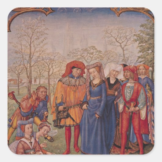 Monat April Quadratischer Aufkleber (Vorderseite)