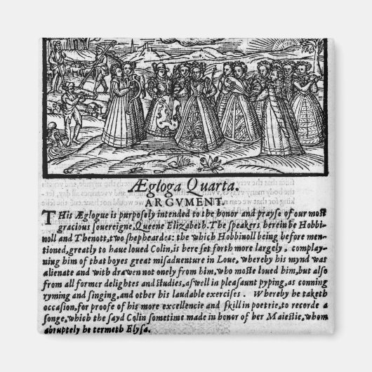 Monat April, von 'The Shepherdes Calender Magnet (Vorne)
