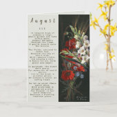 Monat August Geboren in Prosa Blume Karte (Gelbe Blume)