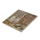 Monat August Polychrome Wedgwood Antique Repro Fliese (Seite)