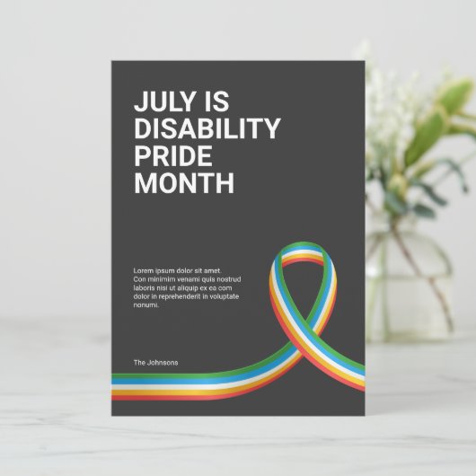 Monat Begrüßung wegen Behinderung Karte (Stehend Vorderseite)