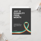 Monat Begrüßung wegen Behinderung Karte (Vorderseite/Rückseite Beispiel)