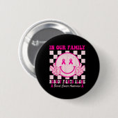 Monat Brustkrebs Bewusstsein Groovy Pink Design F Button (Vorne & Hinten)
