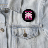 Monat Brustkrebs Bewusstsein Groovy Pink Design F Button (Beispiel)