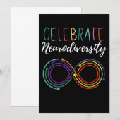 Monat der Aufklärung über Autismus Celebrate Neuro Dankeskarte (Vorne/Hinten)