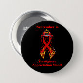 Monat der Aufwertung des Feuerwehrmanns Button (Vorne & Hinten)