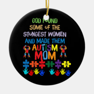 Monat der Autismus-Bewusstseinsbildung Mama Mutter Keramik Ornament