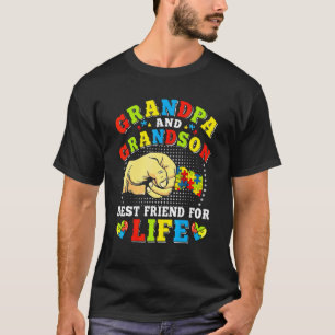 Monat der Autismusaufklärung Opa Enkel bester Freu T-Shirt