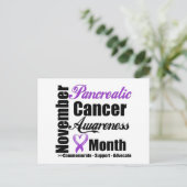 Monat der Bauchspeicheldrüsenkrebserkrankung - Ged Postkarte (Stehend Vorderseite)