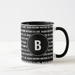 Monat der benutzerdefinierten Schwarzen Monographi Tasse