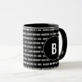 Monat der benutzerdefinierten Schwarzen Monographi Tasse (VorderseiteRechts)