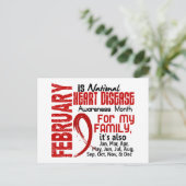 Monat der Bewusstseinsbildung für Herzkrankheiten  Postkarte (Stehend Vorderseite)