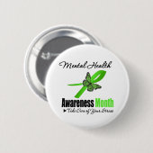 Monat der Bewusstseinsbildung für psychische Gesun Button (Vorne & Hinten)