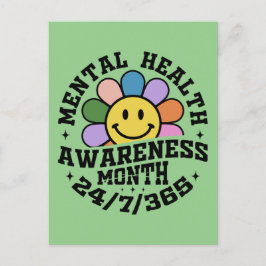 Monat der Bewusstseinsbildung für psychische Gesun Feiertagspostkarte