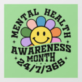 Monat der Bewusstseinsbildung für psychische Gesun Fensteraufkleber (Blatt)