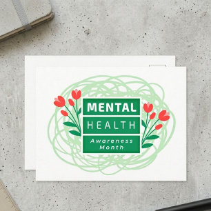 Monat der Bewusstseinsbildung für psychische Gesun Postkarte