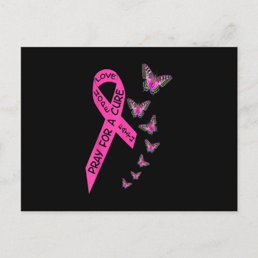 Monat der Brustkrebserkrankung Frauen Religiöser H Postkarte (Vorderseite)