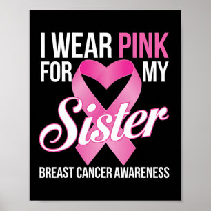 Monat der Brustkrebserkrankung Ich trage rosa für Poster