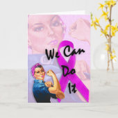 Monat der Brustkrebserkrankung, Rosie the Riveter Karte (Gelbe Blume)