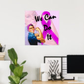 Monat der Brustkrebserkrankung, Rosie the Riveter Poster (Heimbüro)