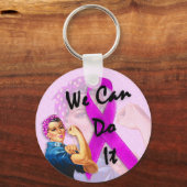 Monat der Brustkrebserkrankung, Rosie the Riveter Schlüsselanhänger (Vorderseite)