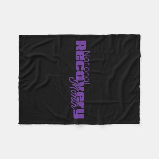 Monat der Erholung - Lila Logo Fleecedecke (Vorderseite (Horizontal))