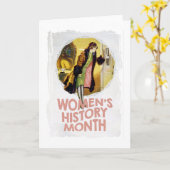 Monat der Frauen Geschichts- Anerkennungs-Tag Karte (Gelbe Blume)