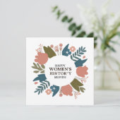 Monat der Frauengeschichte Einladung (Stehend Vorderseite)