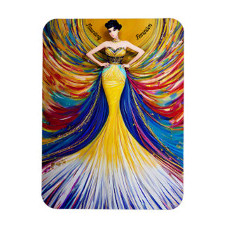 Monat der Frauengeschichte, elegante Frau Magnet