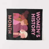 Monat der Frauengeschichte Wandteppich (Vorderseite (Horizontal))