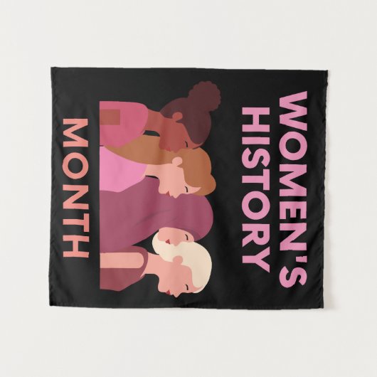 Monat der Frauengeschichte Wandteppich (Vorderseite (Horizontal))