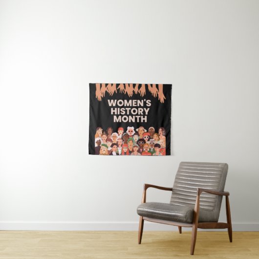 Monat der Frauengeschichte Wandteppich (Beispiel (Horizontal))