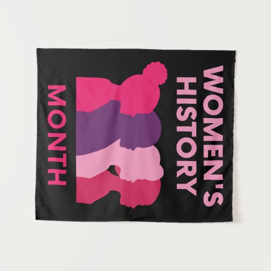 Monat der Frauengeschichte Wandteppich (Vorderseite (Horizontal))
