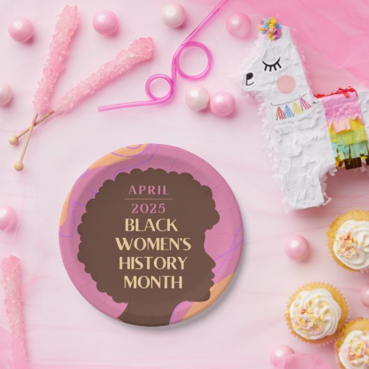 Monat der Geschichte schwarzer Frauen Pappteller (Party)