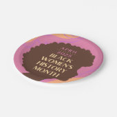 Monat der Geschichte schwarzer Frauen Pappteller (Schrägansicht)