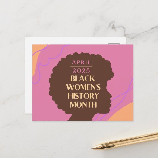 Monat der Geschichte schwarzer Frauen Postkarte (Vorderseite/Rückseite Beispiel)