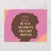 Monat der Geschichte schwarzer Frauen Postkarte (Vorderseite)