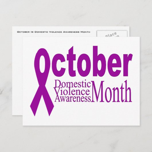 Monat der Gewalt Postkarte (Vorne/Hinten)