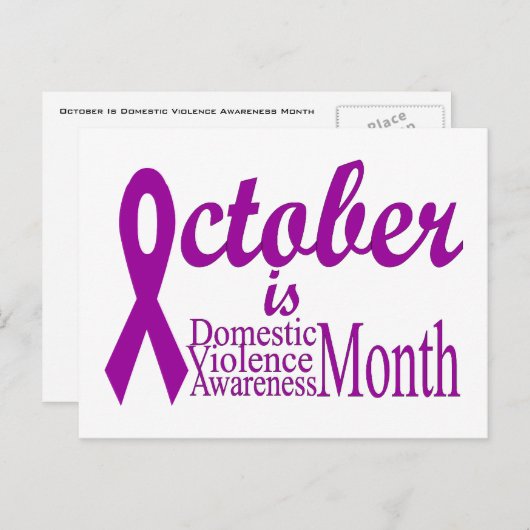 Monat der Gewalt Postkarte (Vorne/Hinten)