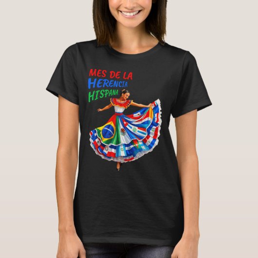 Monat der hispanischen Herkunft Hispanic Heritage  T-Shirt (Vorderseite)