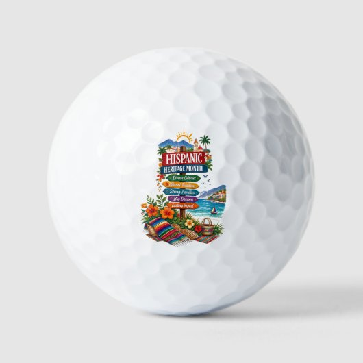 Monat der hispanischen Kultur an der Küste Golfball (Vorderseite)