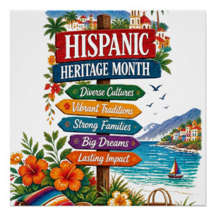 Monat der hispanischen Kultur an der Küste  Poster