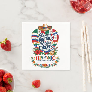 Monat der hispanischen Kultur an der Küste Serviette