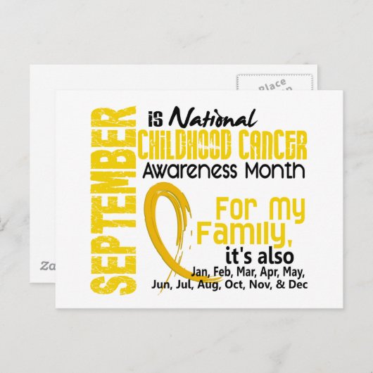Monat der Kindheitskrebs-Aufmerksamkeit für meine Postkarte (Vorne/Hinten)