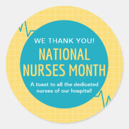 Monat der Krankenversicherung Runder Aufkleber