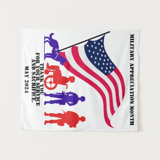 Monat der militärischen Aufwertung Wandteppich (Vorderseite (Horizontal))